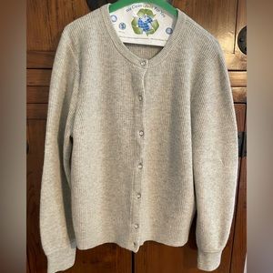 J. Crew soft cardigan with rhinestone buttons!